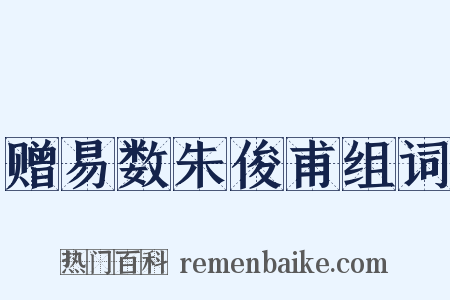 赠易数朱俊甫组词是什么意思的图片